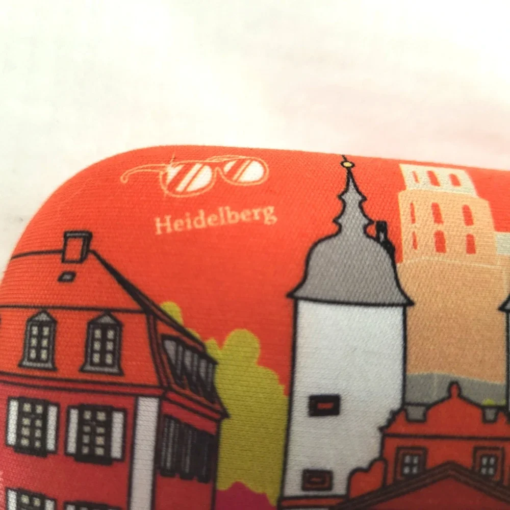 Pylones Heidelberg Germany Hard Shell Eyeglass Case Colorful Cityscape Print